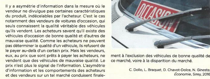 Le marché des voitures d’occasion