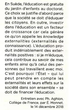Ce que rapporte l’éducation gratuite